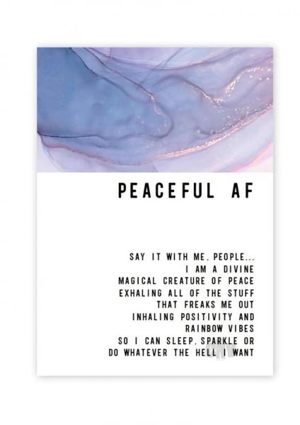 Peaceful Af Greeting Card