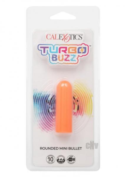 Turbo Buzz Rounded Mini Bullet Stimulator - Orange