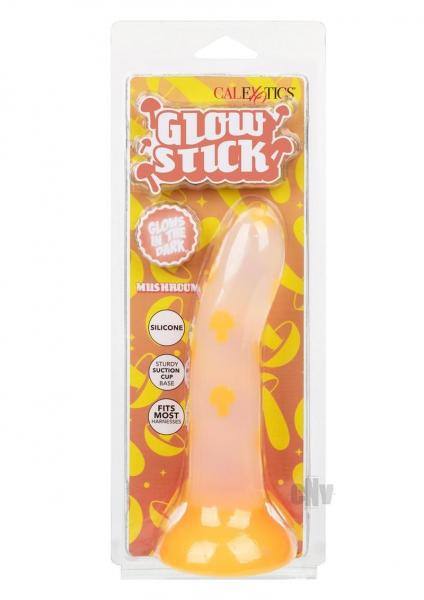 Glow Stick Mushroom Suction Cup Glow-in-the-dark Dildo - Yellow