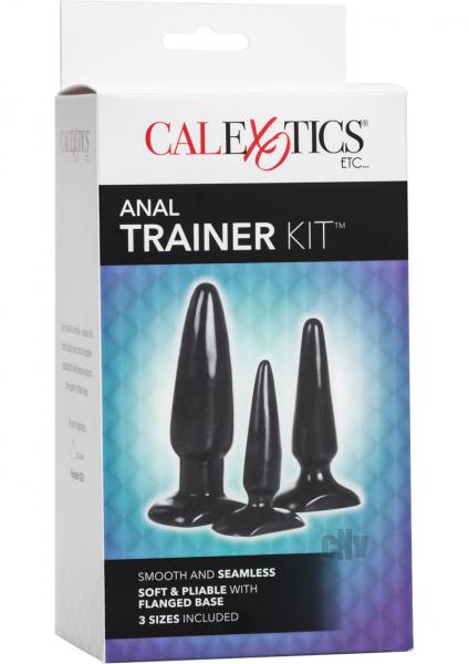 Anal Trainer Kit 3 Butt Plugs Black