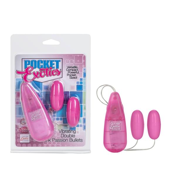 Pocket Exotics Double Pink Passion Bullet Vibrators