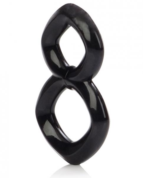 Crazy 8 Enhancer Double Cock Ring Black