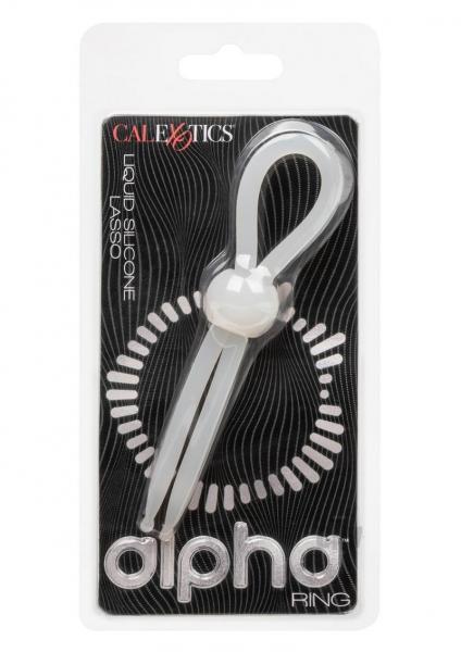 Alpha Liquid Silicone Lasso Cock Ring - Natural