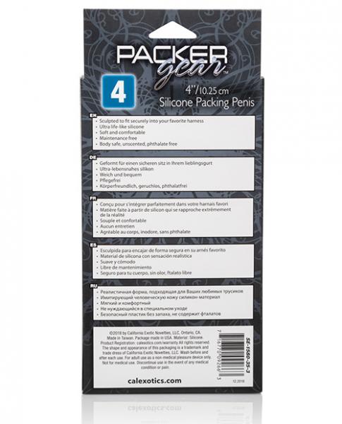 Packer Gear 4 inches Silicone Penis Packing Black