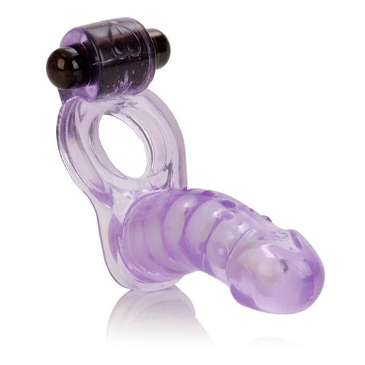 Double Diver Vibrating Enhancer Penetrator Purple