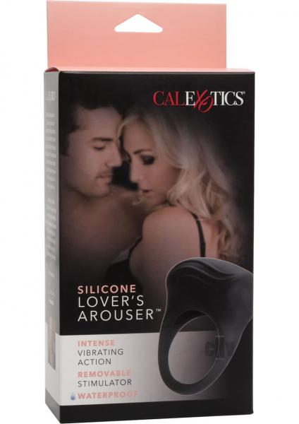 Silicone Lovers Arouser Black Vibrating Ring