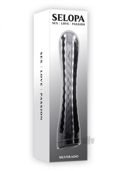 Selopa Silverado Rechargeable Vibrator Abs Plastic & Silicone Silver/black