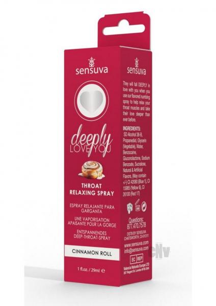 Sensuva Deeply Love You Throat Relaxing Spray Cinnamon Roll 1 Oz.