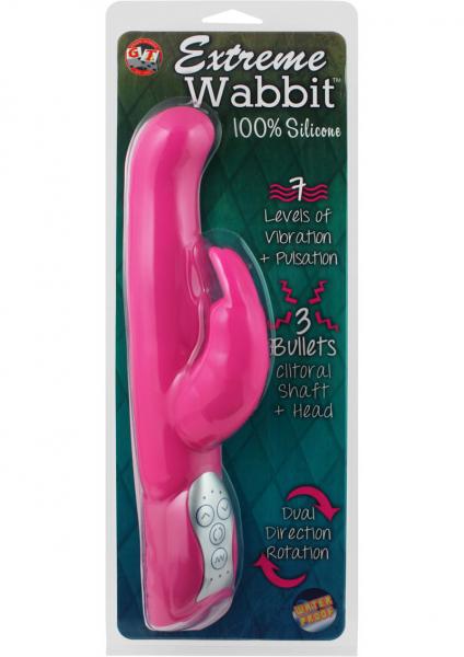 Extreme Wabbit Silicone Rabbit Vibrator Waterproof Pink