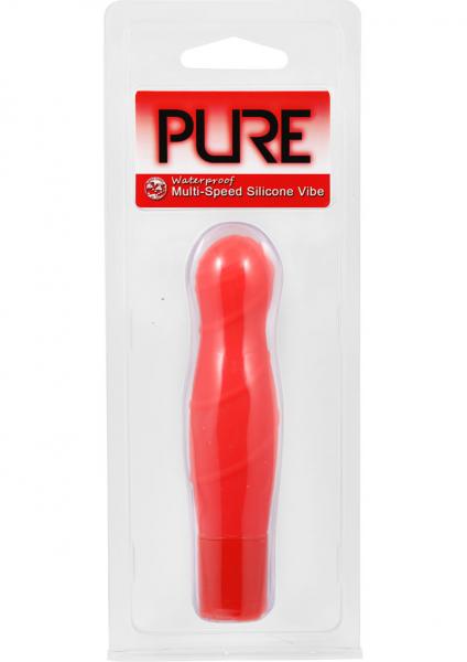 Pure Carress Multi Speed Silicone Vibe Waterproof Coral 4.25 Inch