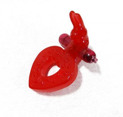 RING OF XTASY RABBIT SERIES RED SILICONE