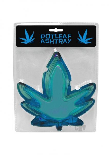 Blue Pot Leaf Ashtray