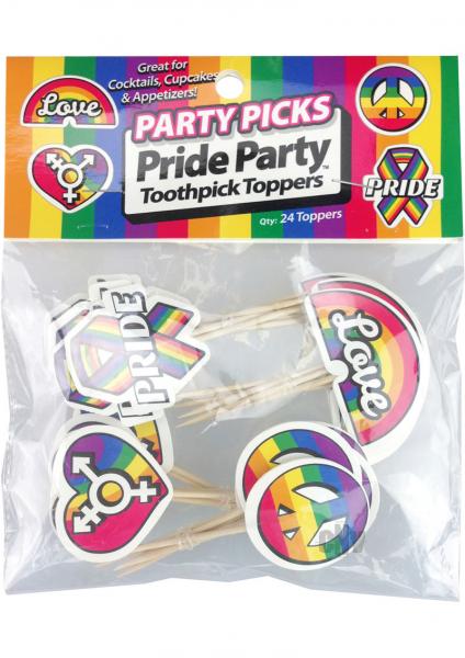 Pride Party Picks 24 Toothpick Toppers