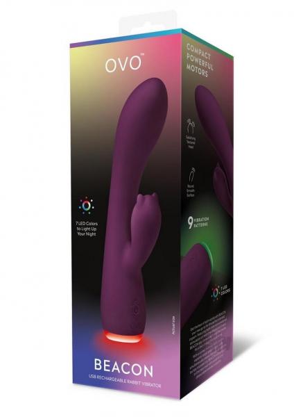 Ovo Beacon Dual Stim Vibe Purple