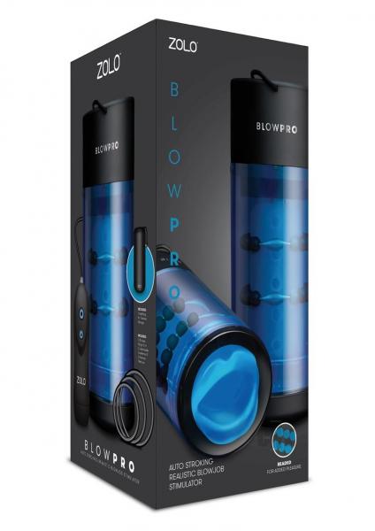 Zolo Blowpro Auto Stroking Blowjob Stimulator Blue