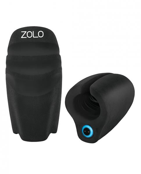 Zolo Cockpit Vibrating Male Stimulator Stroker XL Black