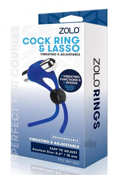 Zolo Cock Ring & Lasso - Blue