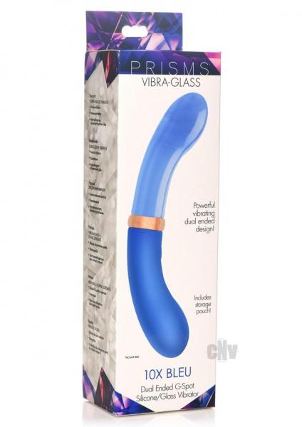 Prisms Vibra Glass Duel End G Spot Bleu