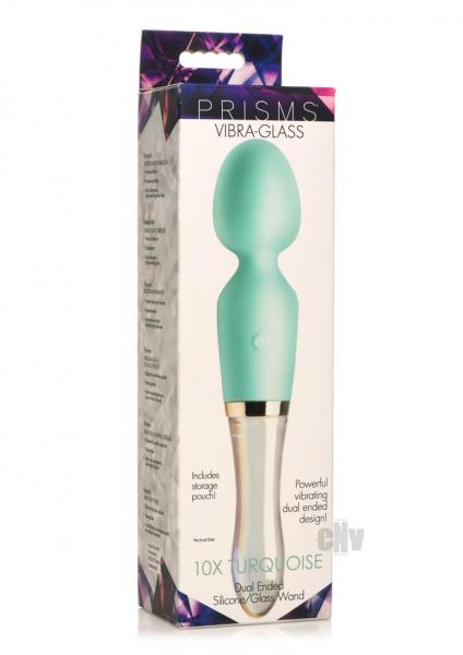 Prisms Vibra Glass Wand Turquoise