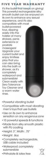 Zero Tolerance All Powerful Rechargeable Black