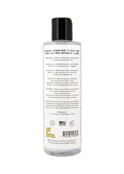 Elbow Grease H2O Thick Gel Lubricant 10oz