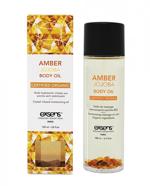 Exsens Organic Body Oil W/stones -  Amber Jojoba 100 Ml