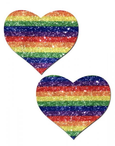 Pastease Glitter Rainbow Heart Pasties