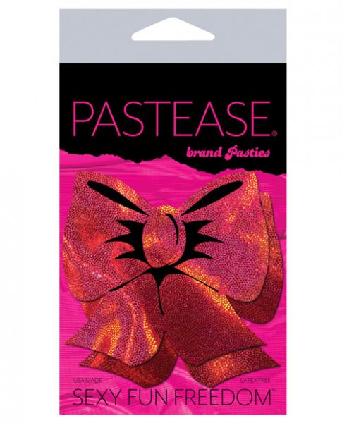 Pastease Hologram Bows Red Pasties