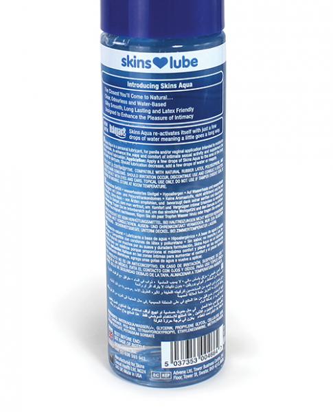 Skins Aqua Water-based Lubricant 4 Oz.