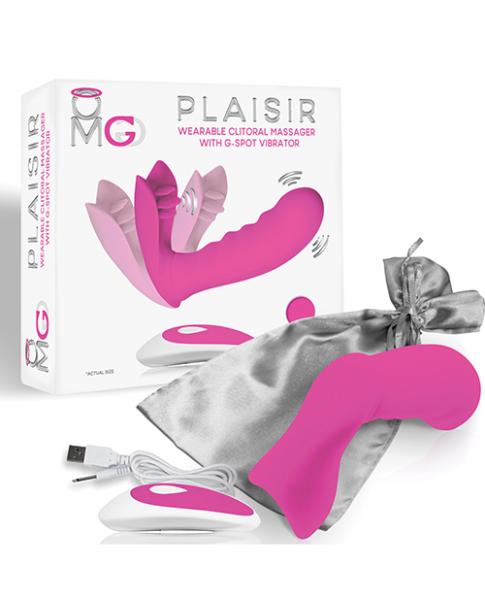 OMG Plaisir Wearable Clitoral Massager, G-Spot Vibrator Pink