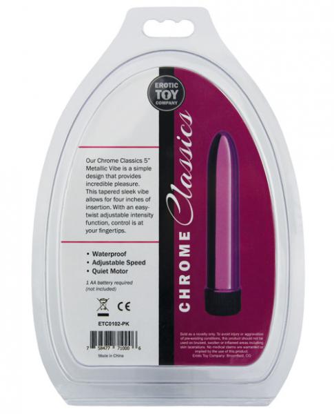 Erotic Toy Company Chrome Classics 5 Vibe - Pink