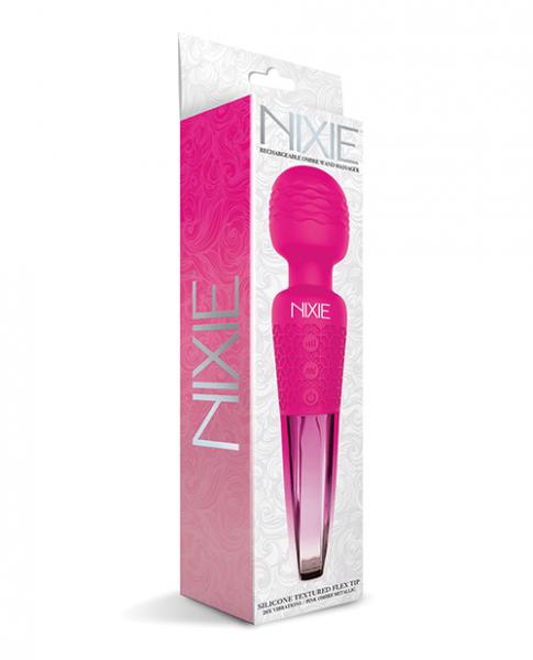 Nixie Rechargeable Wand Massager Pink Ombre Metallic