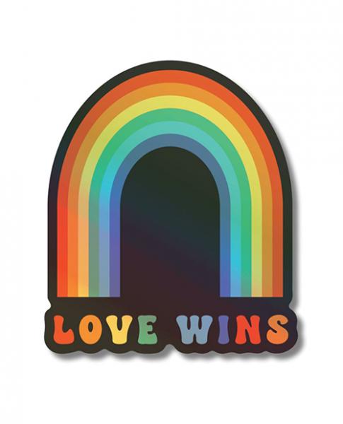 Love Wins Holographic Sticker - Pack Of 3