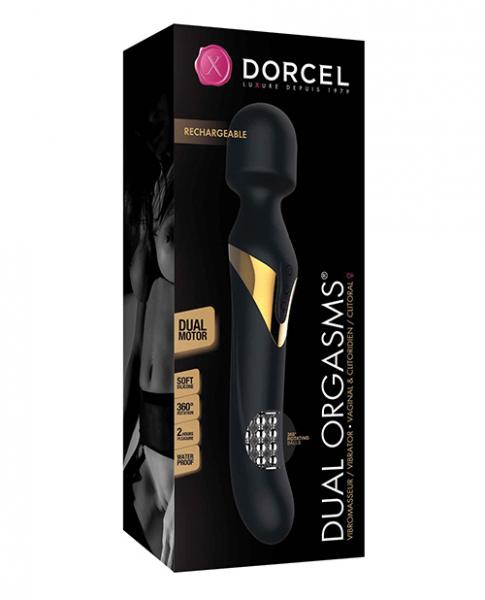 Dorcel Dual Orgasms Wand Vibrator - Black/gold