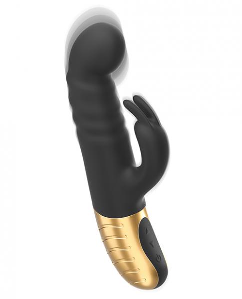 Dorcel G-Stormer Thrusting G-Spot Rabbit Vibrator Black Gold