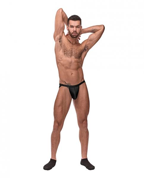 MP Cage Matte Strappy Ring Jock Blk LX