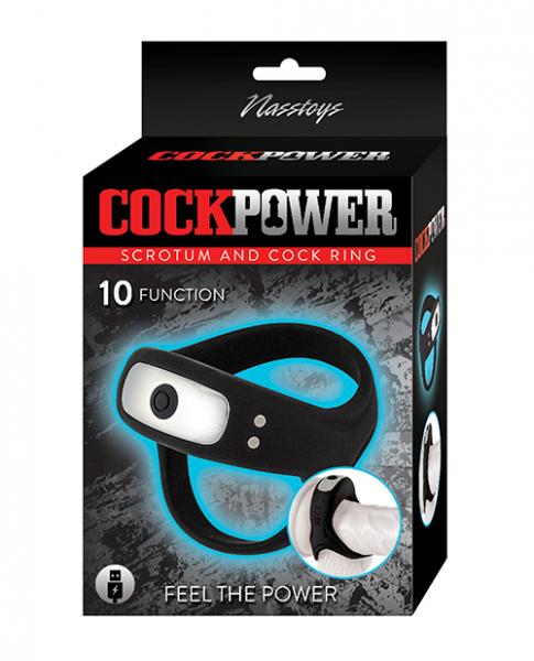 Cockpower Scrotum And Cock Ring Black