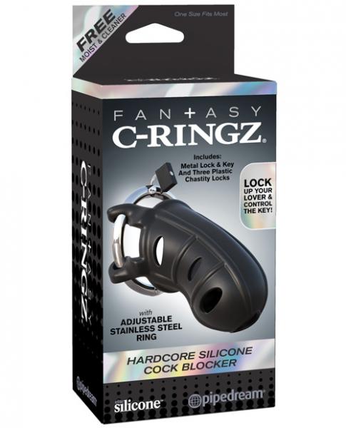 Fantasy C-Ringz Hardcore Silicone Cock Blocker Black