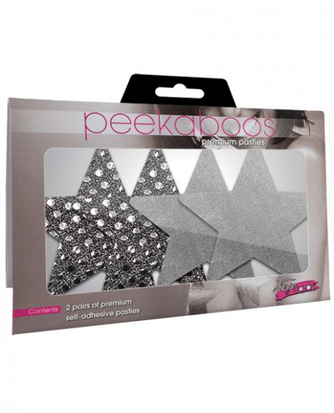 Dark Angel Stars Silver Pack Of 2 Pairs