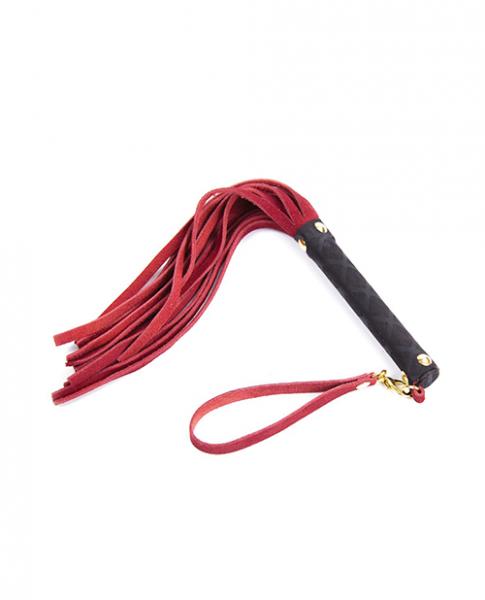 Plesur Mini Leather Flogger - Red