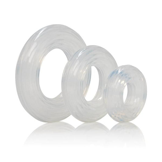 Premium Silicone Ring Set Clear Pack Of 3