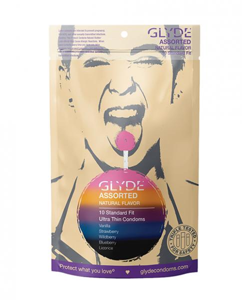 Glyde Ultra Natural Flavor Condom 10pk Asst