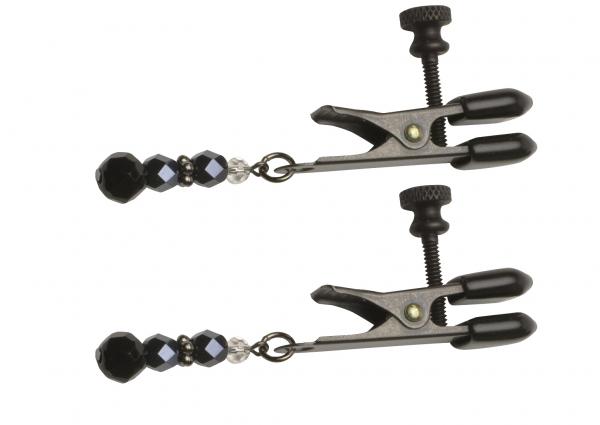 Black Beaded Clamps - Adjustable Broad Tip