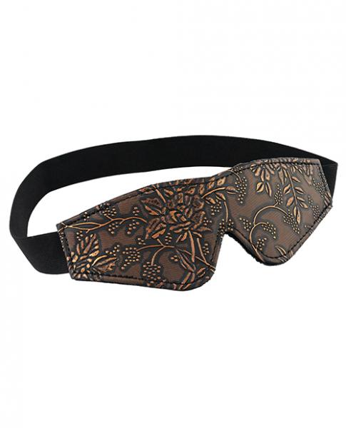 Blindfold Brown Pu Floral Print With Faux Fur Lining