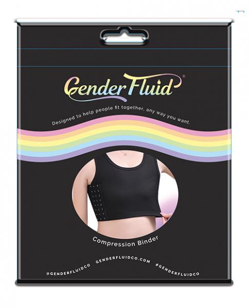 Gender Fluid Chest Compression Binder  - L Black