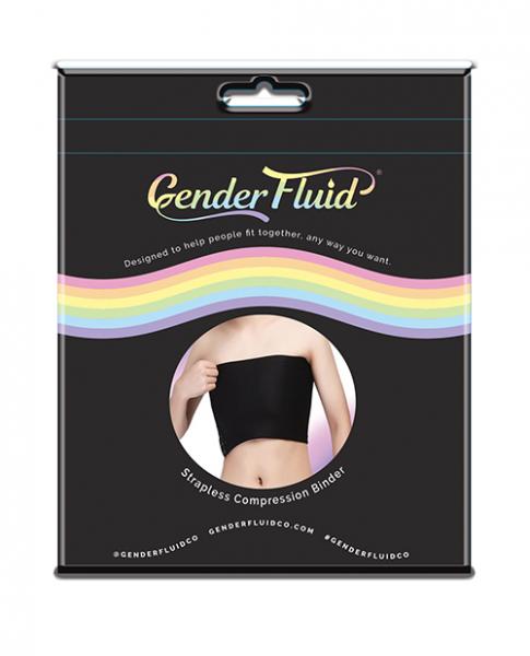 Gender Fluid Strapless Chest Compression Binder - Xxl Black