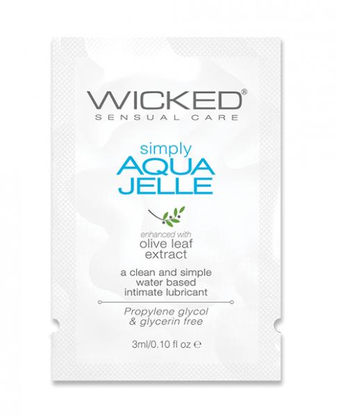 Wicked Simply Aqua Jelle Water Based Lubricant  .1oz