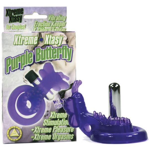 Xtreme Xtasy Butterfly Couples Ring - Purple