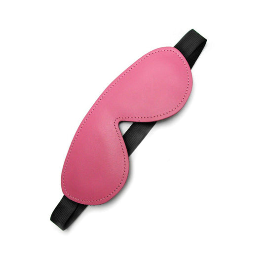 Kinklab Pink Bound Leather Blindfold