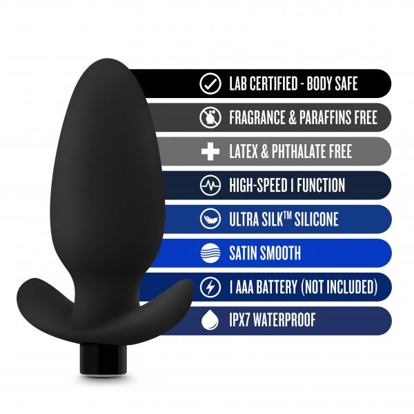 Blush Anal Adventures Platinum Silicone Saddle Plug - Black